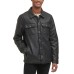 Levi’s Men’s Full Fleece Lining Faux Leather Jacket, Black, XX-Large