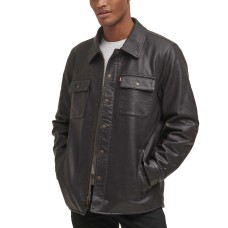 Levi’s Men’s Full Fleece Lining Faux Leather Jacket