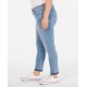  Womens Plus 711 Mid Rise Slim Skinny Jeans, Blue, 20W