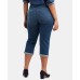 Levi’s Women’s Plus Size Shaping Capri Jeans, Medium Blue, 18W