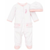 Little Me Baby Girls Coverall with Matching Hat