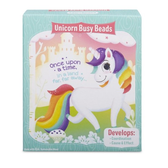  Wooden Critters  Unicorn Busy Beads Maze Development Toy
