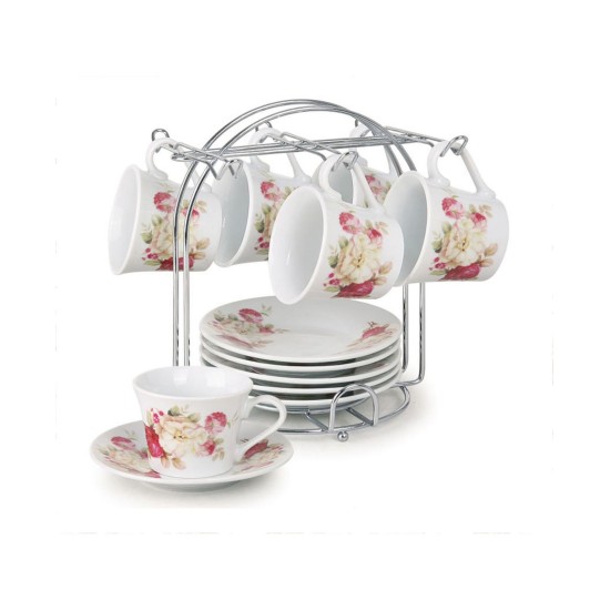  80-1234 Cups and Saucers Set of 6