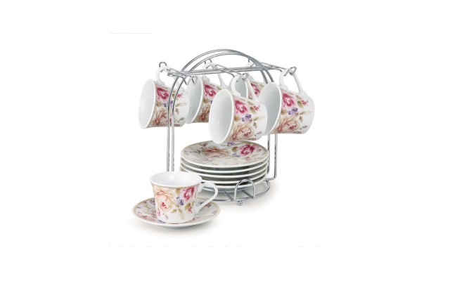  80-5678 Cups and Saucers Set of 6