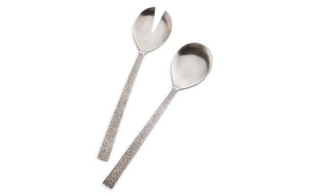  Black Texture Salad Servers, Set of 2