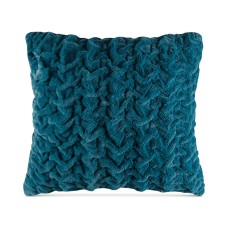 Madison Park Hand-ruched 25 Square Faux-fur Decorative Pillow