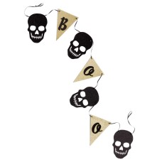 Martha Stewart Collection Halloween Boo Paper Skull Halloween Garland