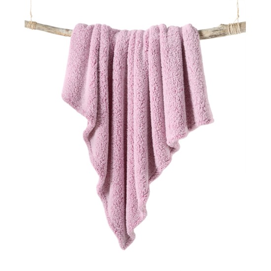  Collection Sherpa Throw, Purple