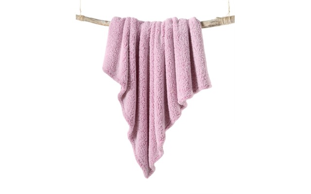  Collection Sherpa Throw, Purple