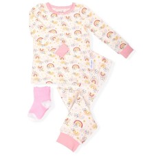 Max & Olivia Baby and Toddler Girls 2-Piece Pajama Set with Socks