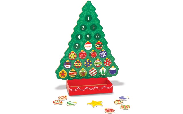 Melissa & Doug Countdown to Christmas Wooden Advent Calendar (Magnetic Tree, 25 Magnets)