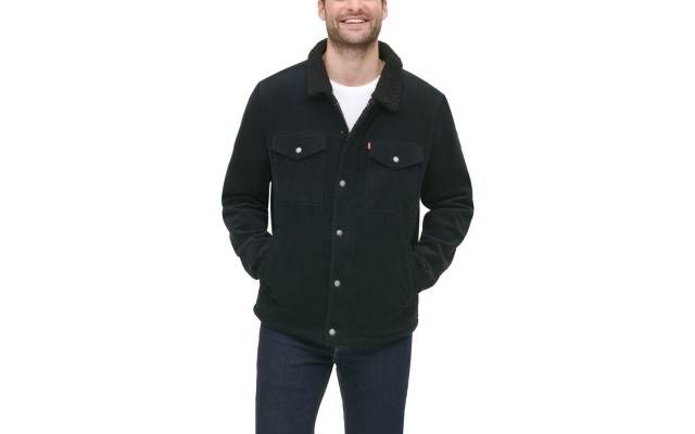 Men’s Levi’s Classic Corduroy Trucker Jacket with Sherpa Lining