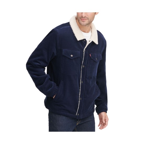 Men’s Levi’s Classic Corduroy Trucker Jacket with Sherpa Lining