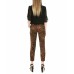   Women's Animal-Print Pull-On Pants, Brown, X-Large
