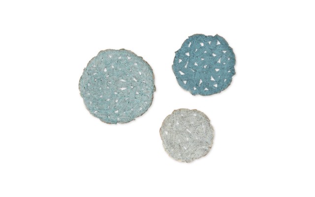 Modern Contemporary, Feather Pattern Easy to Hang Decorative Plates