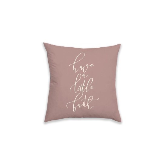  Typography 18×18 Decorative Pillow, Purple