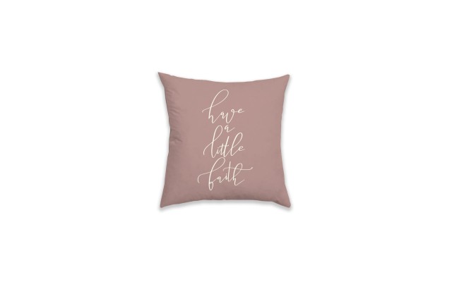  Typography 18×18 Decorative Pillow, Purple