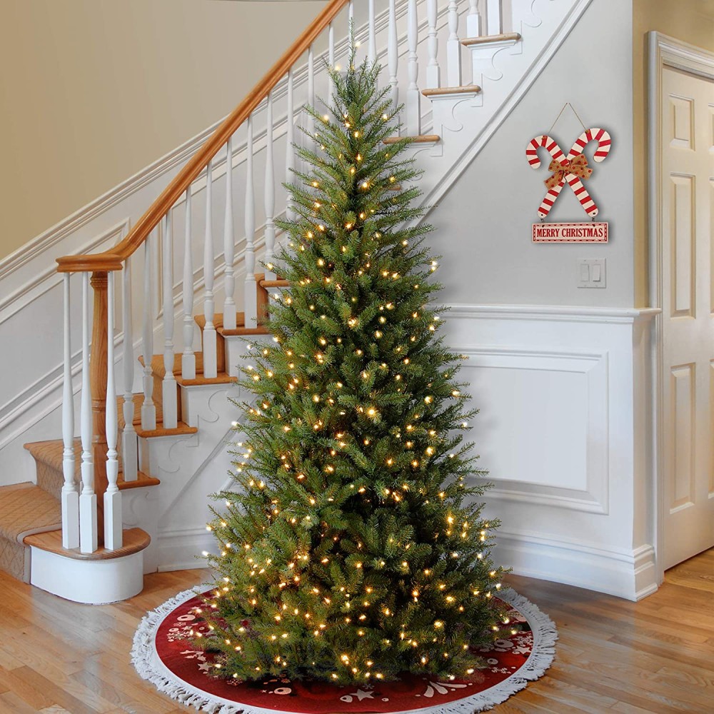 National Tree 6 5′ Dunhill Fir Slim Tree With 500 Clear Lights