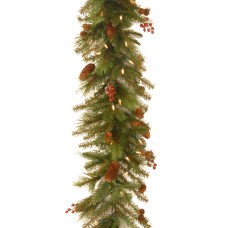 National Tree 6′ Noelle Garland with 60 SoftWhite LED Battery Operated Lights