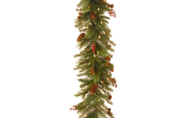  6′ Noelle Garland with 60 SoftWhite LED Battery Operated Lights