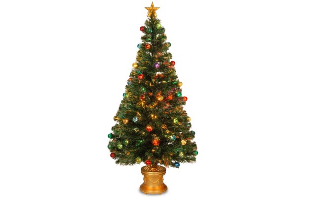  60″ Fiber Optic Fireworks Tree with Ball Ornaments