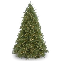 National Tree 7.5′ “Feel Real” Jersey Fraser Fir Hinged Tree with 1250 Clear Lights