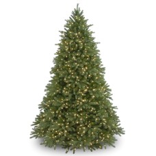 National Tree 7.5′ “Feel Real” Jersey Fraser Fir Hinged Tree with 1250 Clear Lights