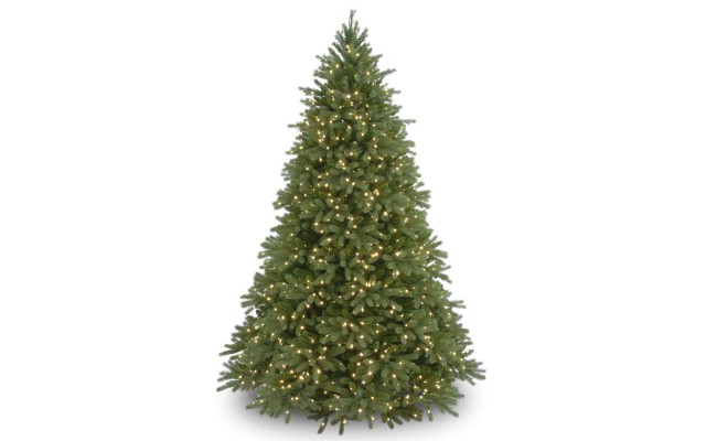  7.5′ “Feel Real” Jersey Fraser Fir Hinged Tree with 1250 Clear Lights