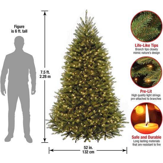  7.5 ft. Dunhill(R) Fir Tree with Clear Lights