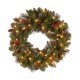  24″ Crestwood Spruce Wreath With Silver Bristle