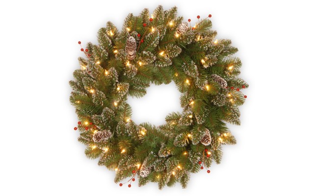  24 Glittery Mountain Spruce Wreath