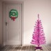  4′ Pink Tinsel Tree with Plastic Stand & 70 Clear Lights