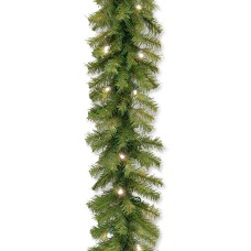 National Tree Company 9′ Fir Garland with LED Lights