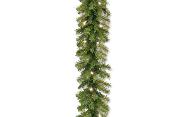  Company 9′ Fir Garland with LED Lights
