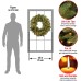  Company lit Artificial Christmas Wreath Flocked with Mixed Decorations and Pre-Strung White LED Lights Glistening Pine-30 Inch