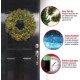  Company lit Artificial Christmas Wreath Flocked with Mixed Decorations and Pre-Strung White LED Lights Glistening Pine-30 Inch