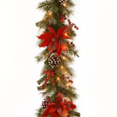 National Tree Comtiony 9′ X 12″ Decorative Collection Tartan Plaid Garland with Cones