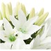  1434 Lily Silk Arrangement with Glass Vase