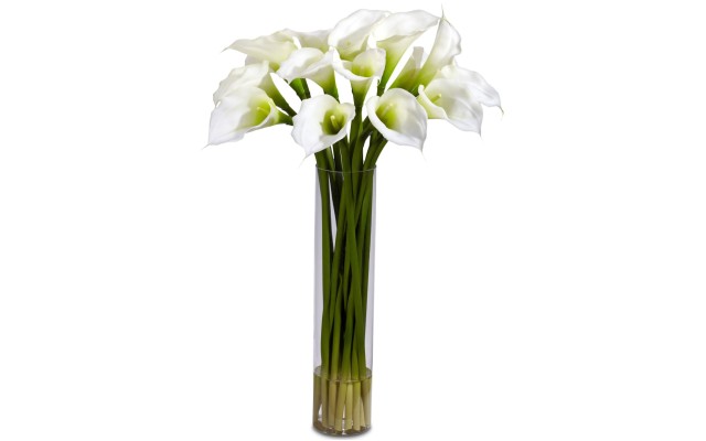  Calla Lily Flower Arrangement with Cylinder Vase