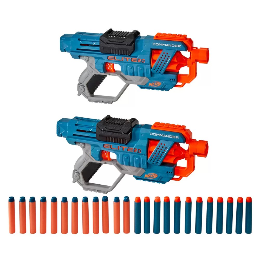 Nerf Elite 2.0 Commander Blaster 2-Pack With 24 Darts