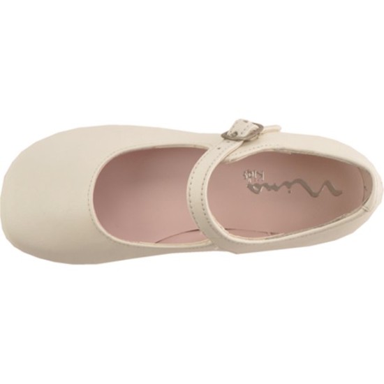  Bonnett Mary Jane (White Leather, 5 Toddler)