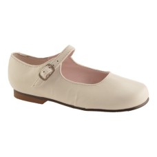 Nina Bonnett Mary Jane (White Leather, 5 Toddler)