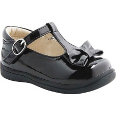 NINA Infant/Toddler Girls’ Cruz T Strap (Black Patent,6.5 M)