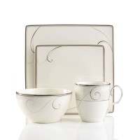 Noritake Dinnerware, Platinum Wave Squa