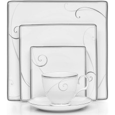 Noritake Platinum Wave Square Place Setting, 5-Piece