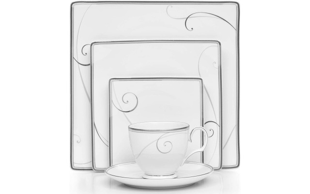  Platinum Wave Square Place Setting, 5-Piece