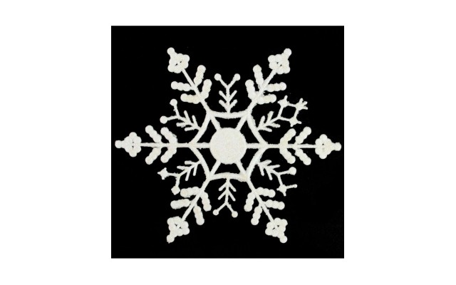 12 Count Glitter Snowflake Christmas Ornaments