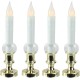  Set of 4 LED Flickering Window Christmas Candle Lamp with Timer 8.5″