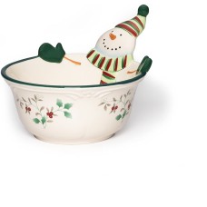 Pfaltzgraff Winterberry Snowman All Purpose Bowl Gift Box, 7″