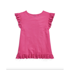 Polo Ralph Lauren Big Girls Eyelet Jersey Top